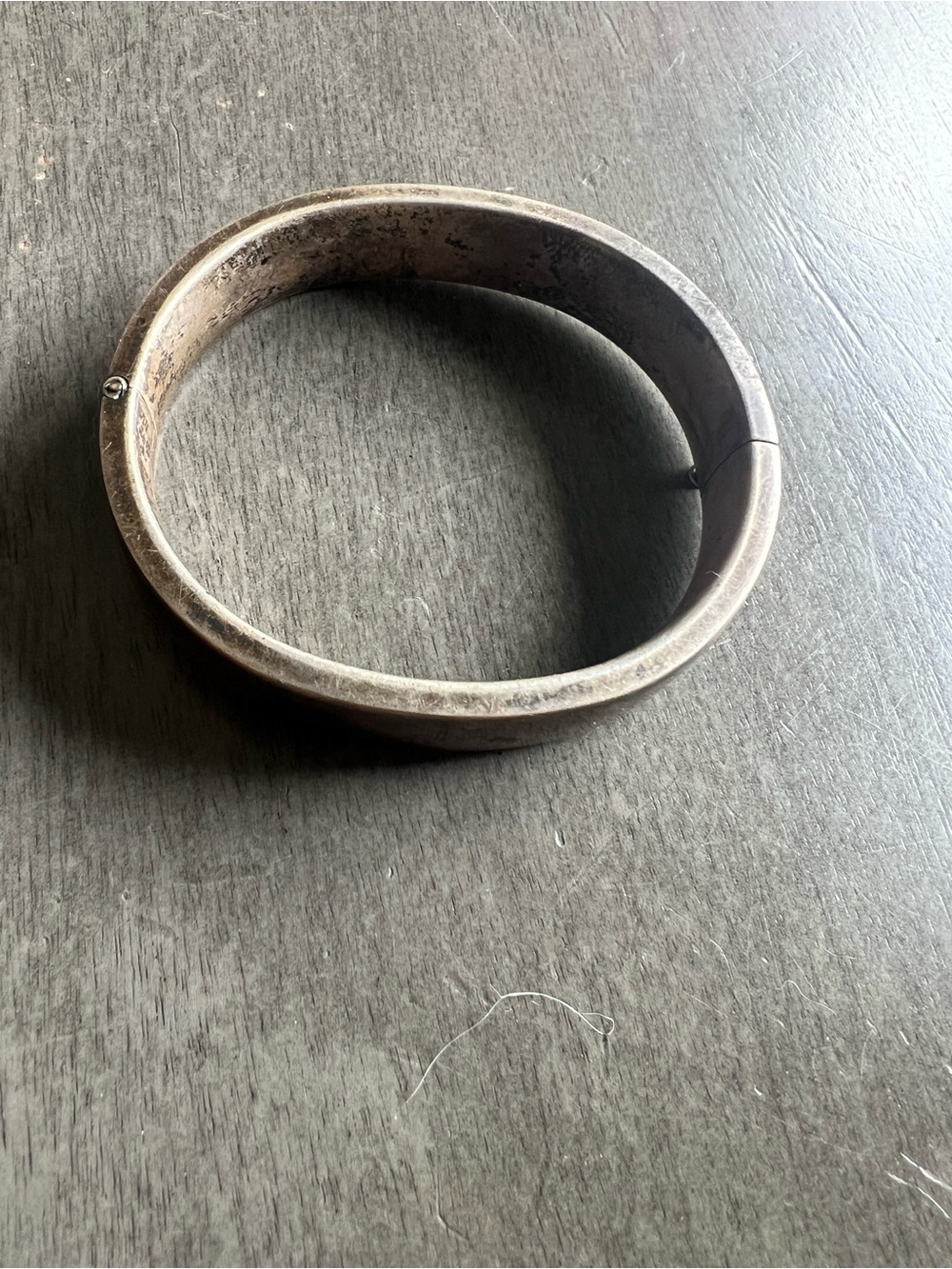 Vintage Tiffany & Co Sterling Silver Hinged Bangle Bracelet Signed Clasp 24.8g